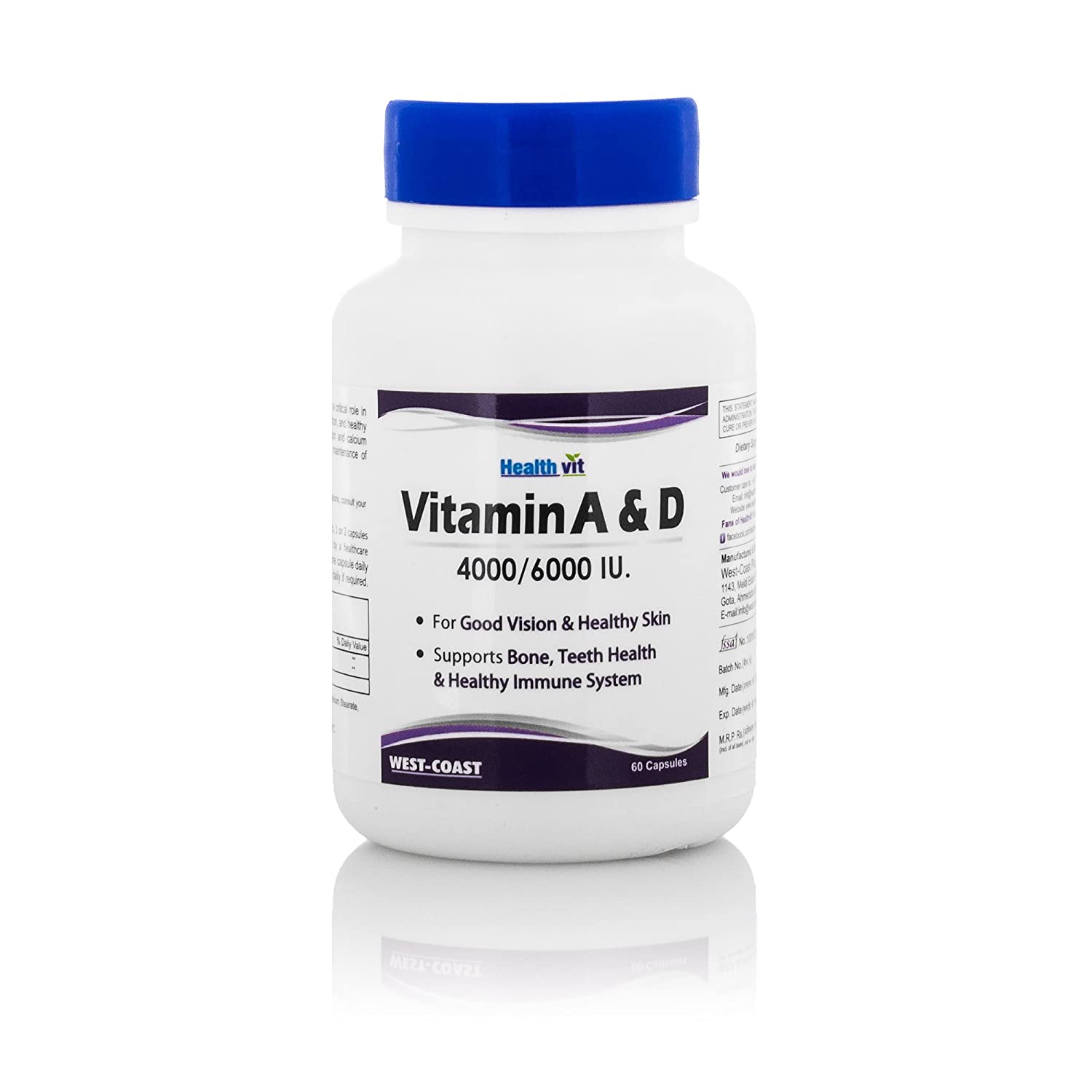 Buy HealthVit Vitamin A & D 4000/6000 IU Caps Online